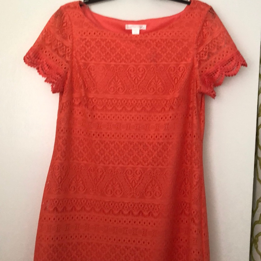 Coral colored dress
